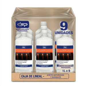 Líquido para antorchas y quinqués caja 9*1 Litros