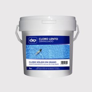 Cloro Granulado de Lenta Disolución Desinfección Continua Agua Cristalina 90% cloro activo Cubo 5 Kgs.