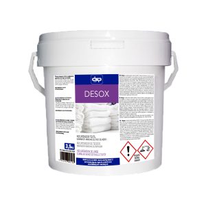 Recuperador Textil Ácido – Eliminador de Manchas de Óxido de Hierro – Lavandería Profesional Industrial, Hospitalaria y Hostelera DESOX 3,5 Kg